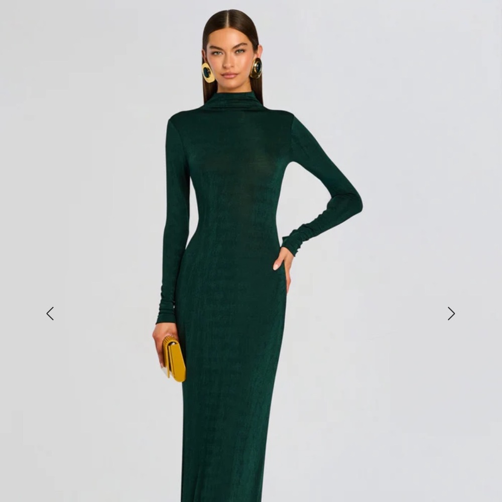 Retrofete Deep Green Long Sleeve Dress